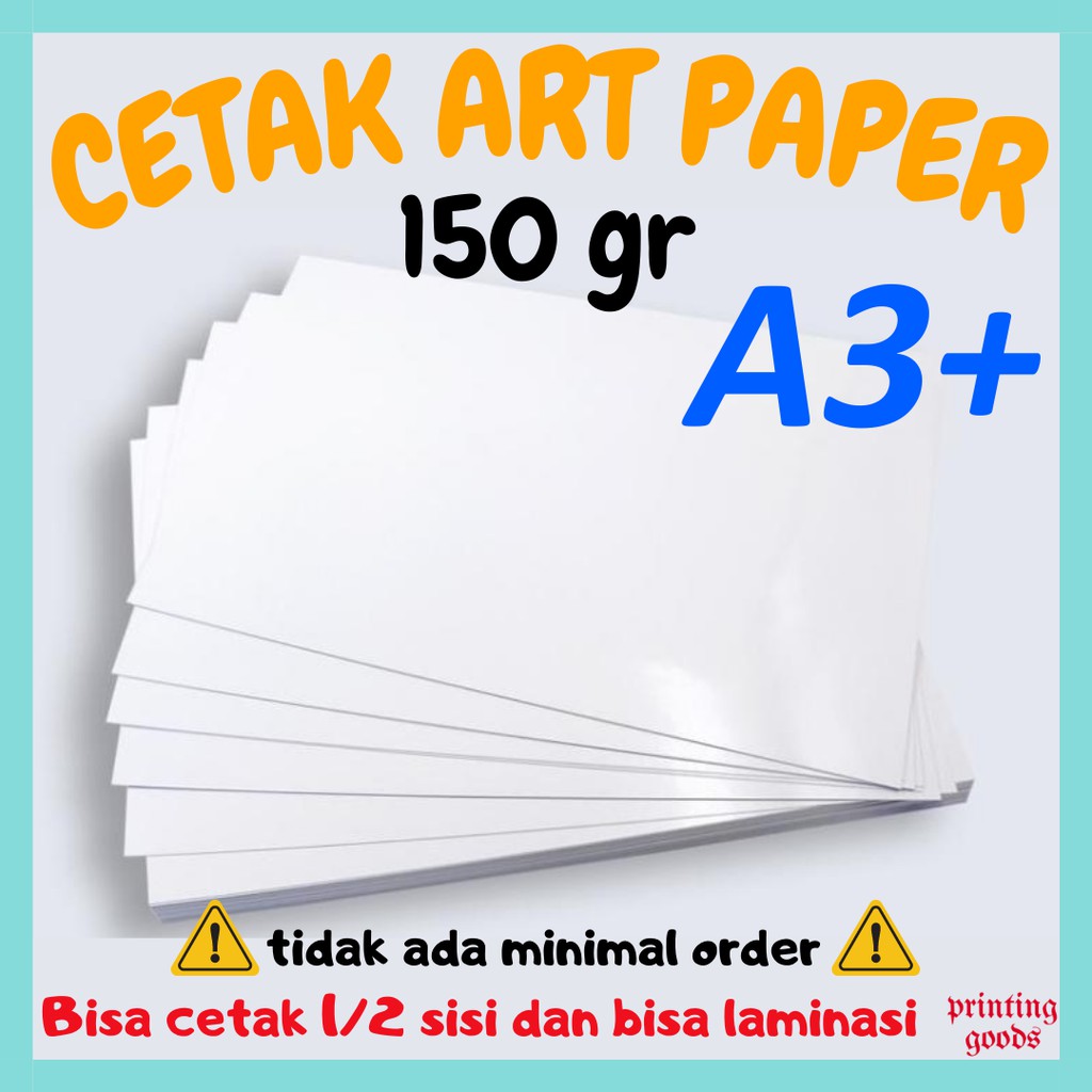 Jual CETAK ART PAPER 150g A3+ / AP 150 gram Shopee Indonesia