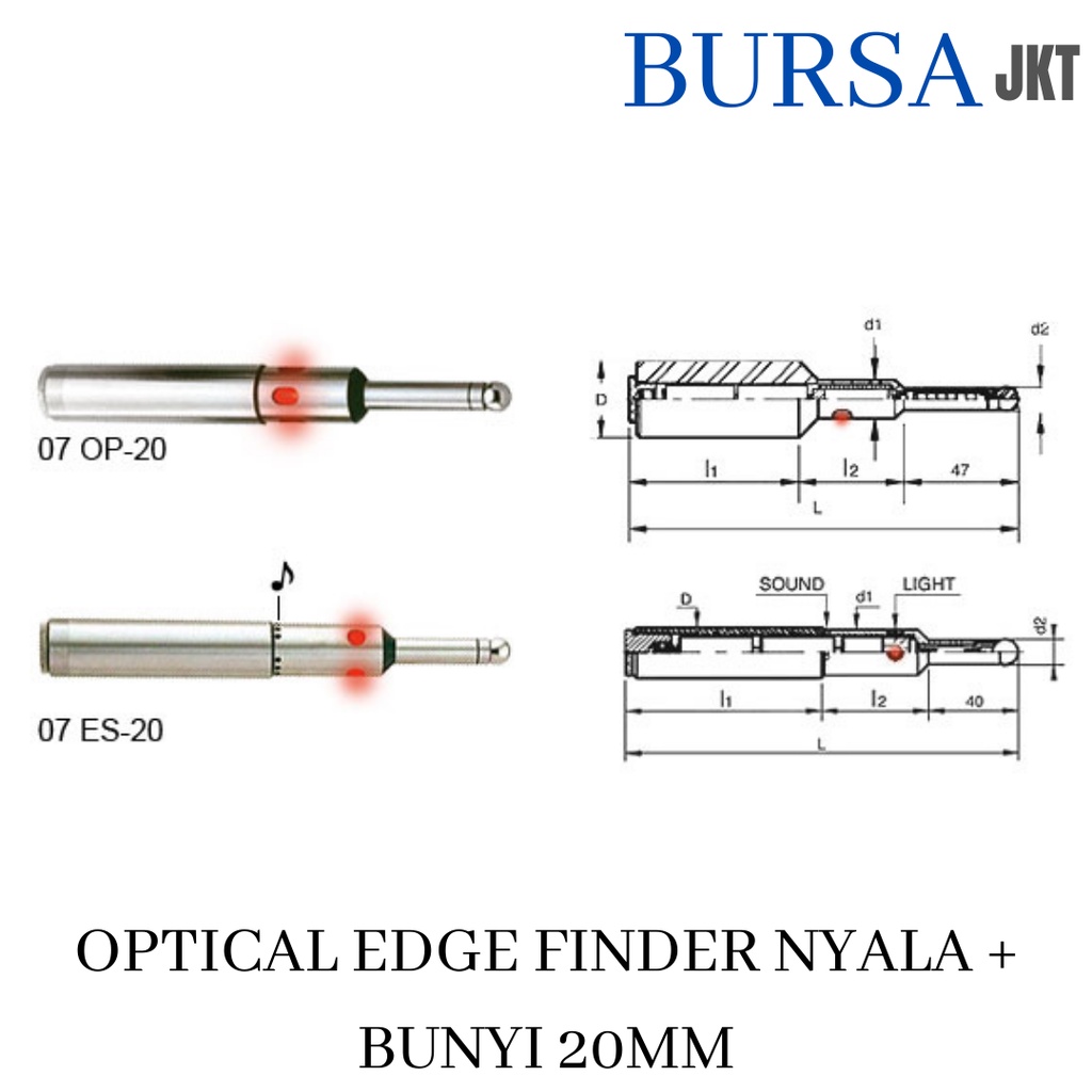 Jual EDGE FINDER ELEKTRONIK PRESISI DENGAN LED DAN BUNYI 20 MM | Shopee ...