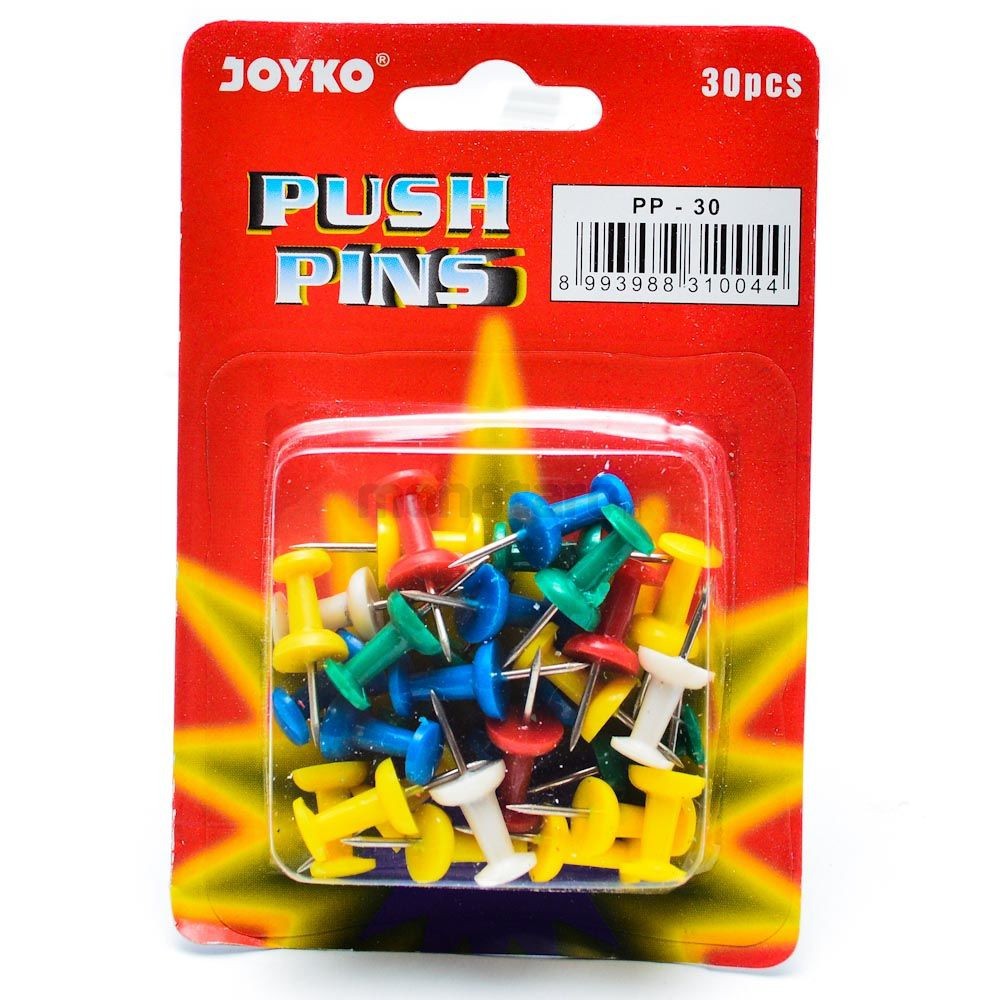 Jual PUSH PIN / PIN BOARD / PINES JOYKO PP-30 WARNA-WARNI | Shopee ...