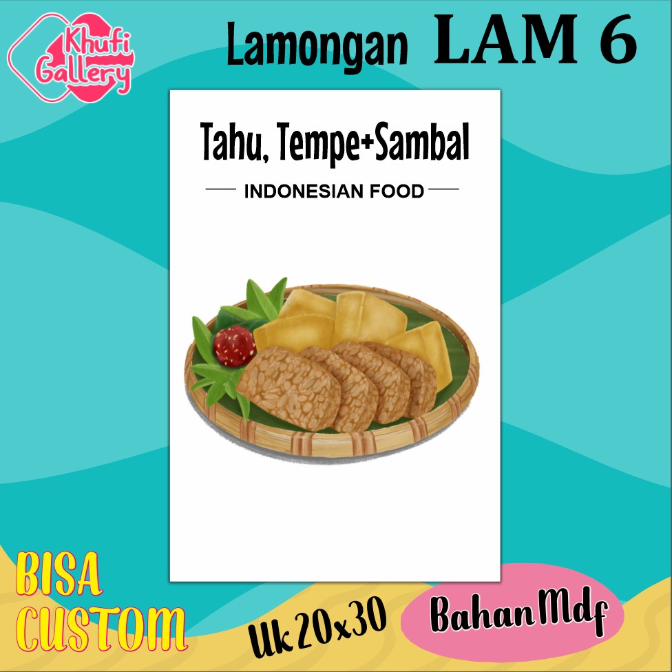 Jual Khufi Gallery Hiasan Dinding Makanan Indonesia Khas Lamongan Pecel