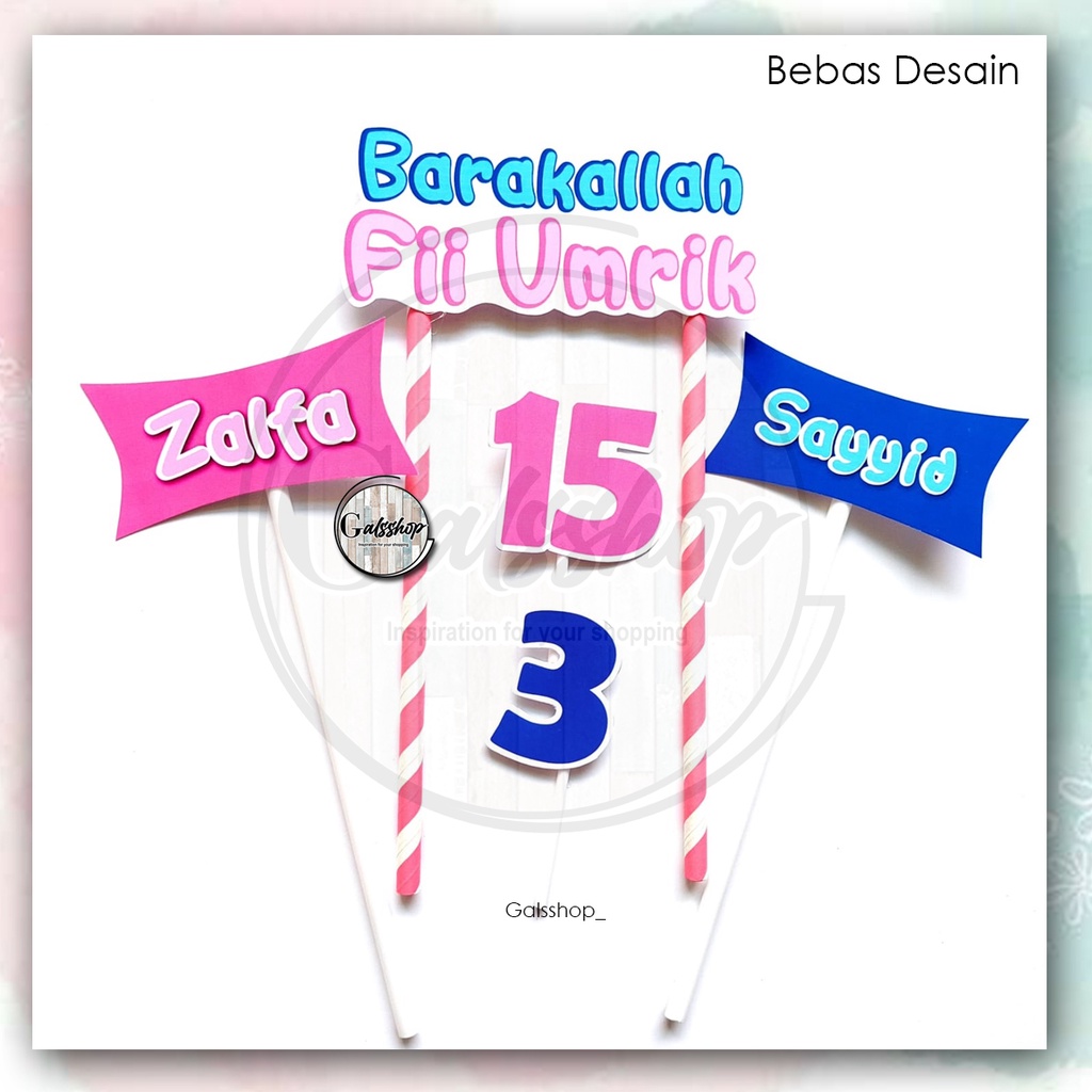 Jual Custom Topper Free desain | Shopee Indonesia