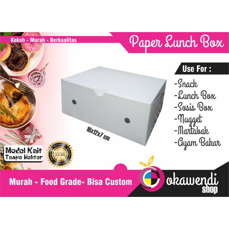 Jual Dus Kemasan Paper Lunch Box Dus Makanan Dus Nasi Kardus Makanan Kotak Nasi Box Nasi Box