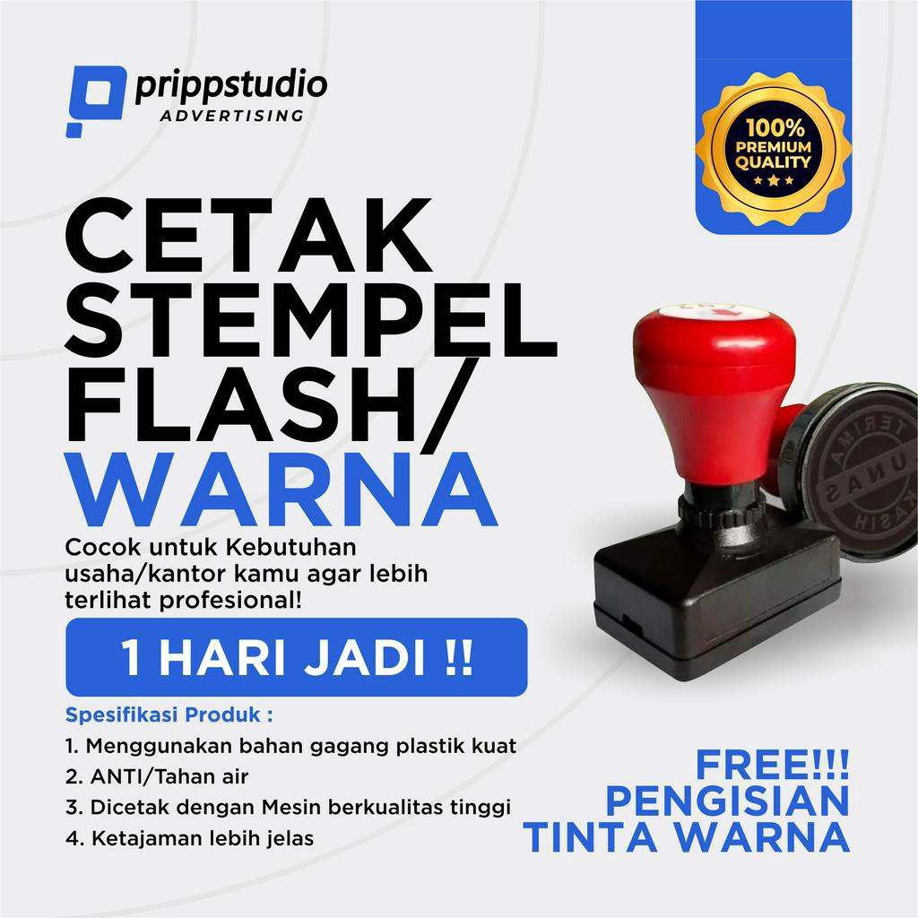 Jual Cetak Stempel Flash Warna Hari Jadi High Quality Shopee Indonesia