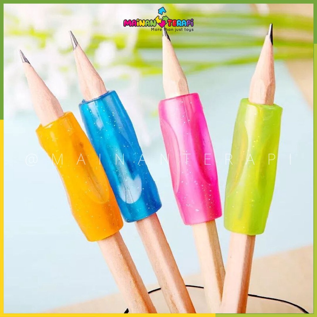 Jual Mainan Terapi Jelly Pencil Grip Latihan Menulis Pegang Pensil