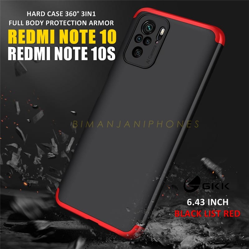 Jual Xiaomi Redmi Note 9 Note 10 Note 10S Hard Case 360° Full ...