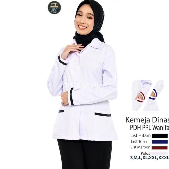 Jual Xphu6 Baju Dinas Putih Wanita Pdh Putih Pns Cewek Kemeja Kemeja Putih Pns Shopee Indonesia