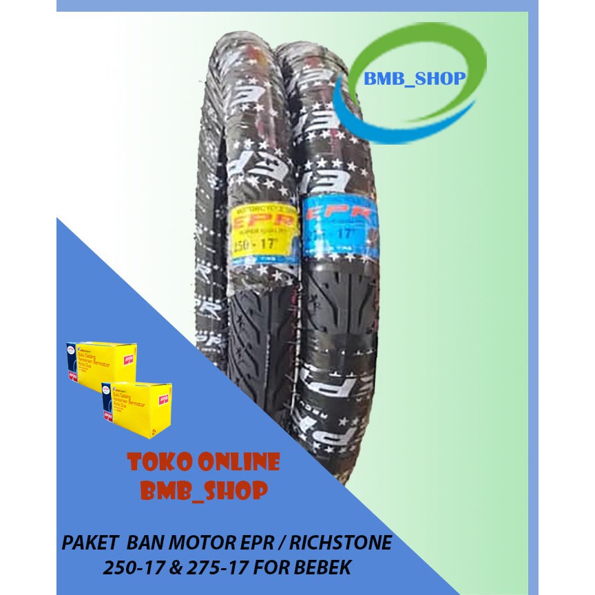 Jual Paket Ban Motor Ring 17 Bukan Tubeless 275/17(80/90-17) & 250-17 ...