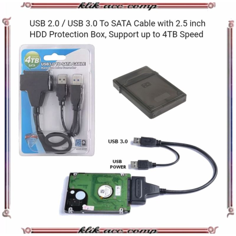 Jual Kabel SATA to USB 3.0 HDD SSD 2.5 Inch Adapter Eksternal Laptop ...