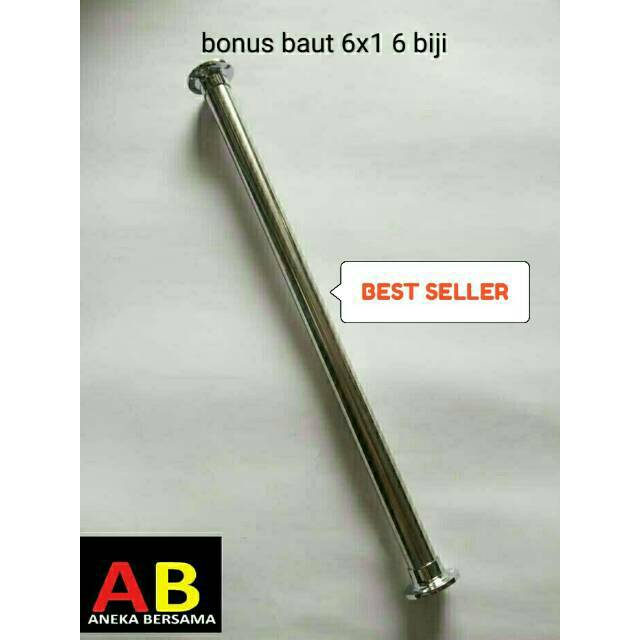 Jual Pipa Gantungan Lemari Baju 1 Pipa Stainless 1in 2 Bracket Crome 1in Shopee Indonesia 4955