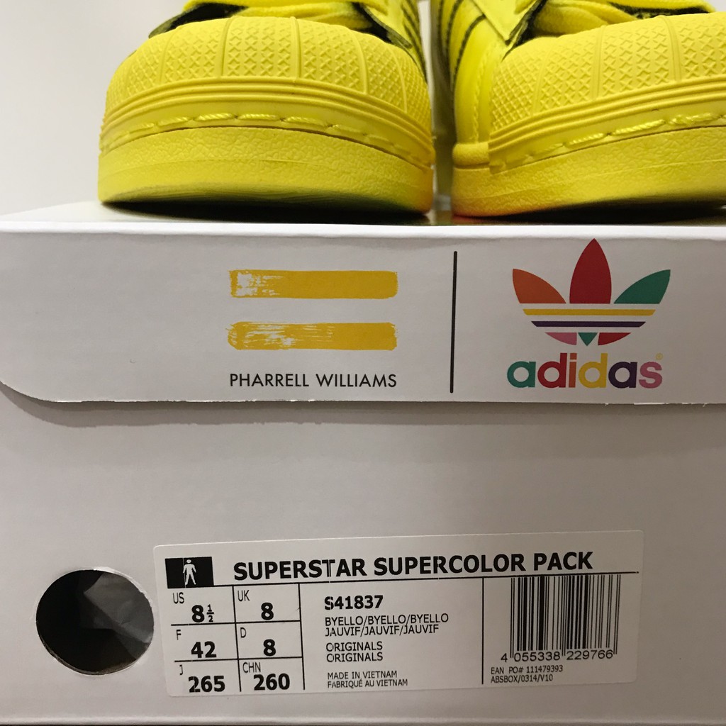 adidas gazelle silver green womens Adidas X Pharrell Superstar Supercolor Pack Yellow Men's Size 5.5