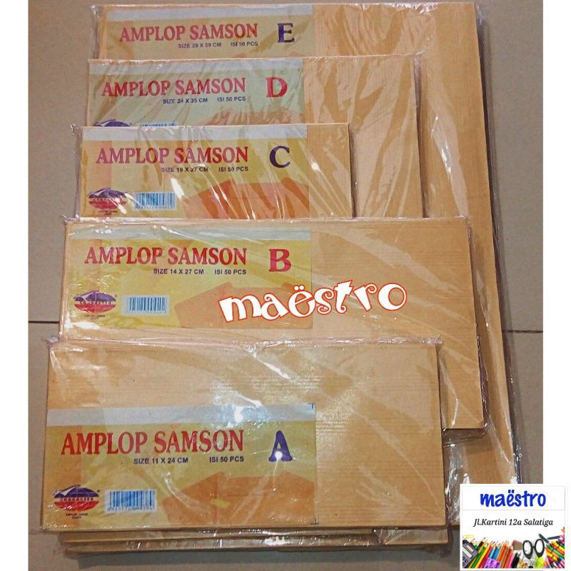 Jual Amplop Character Samson/Amplop Character A/B/C/D/E/ Amplop Coklat ...