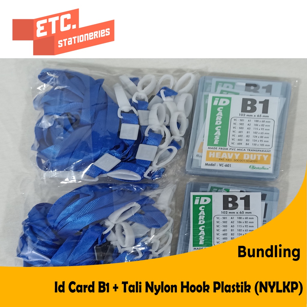 Jual Paket Bundling Id Card B Tali Nylon Hook Plastik Nylkp Shopee Indonesia