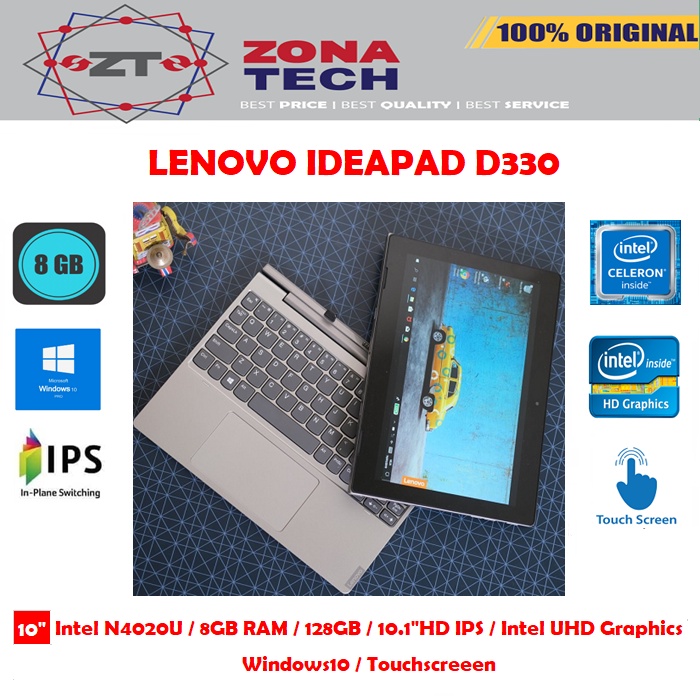 Jual LENOVO IDEAPAD D330 N4020 8GB 128GB IPS TOUCH