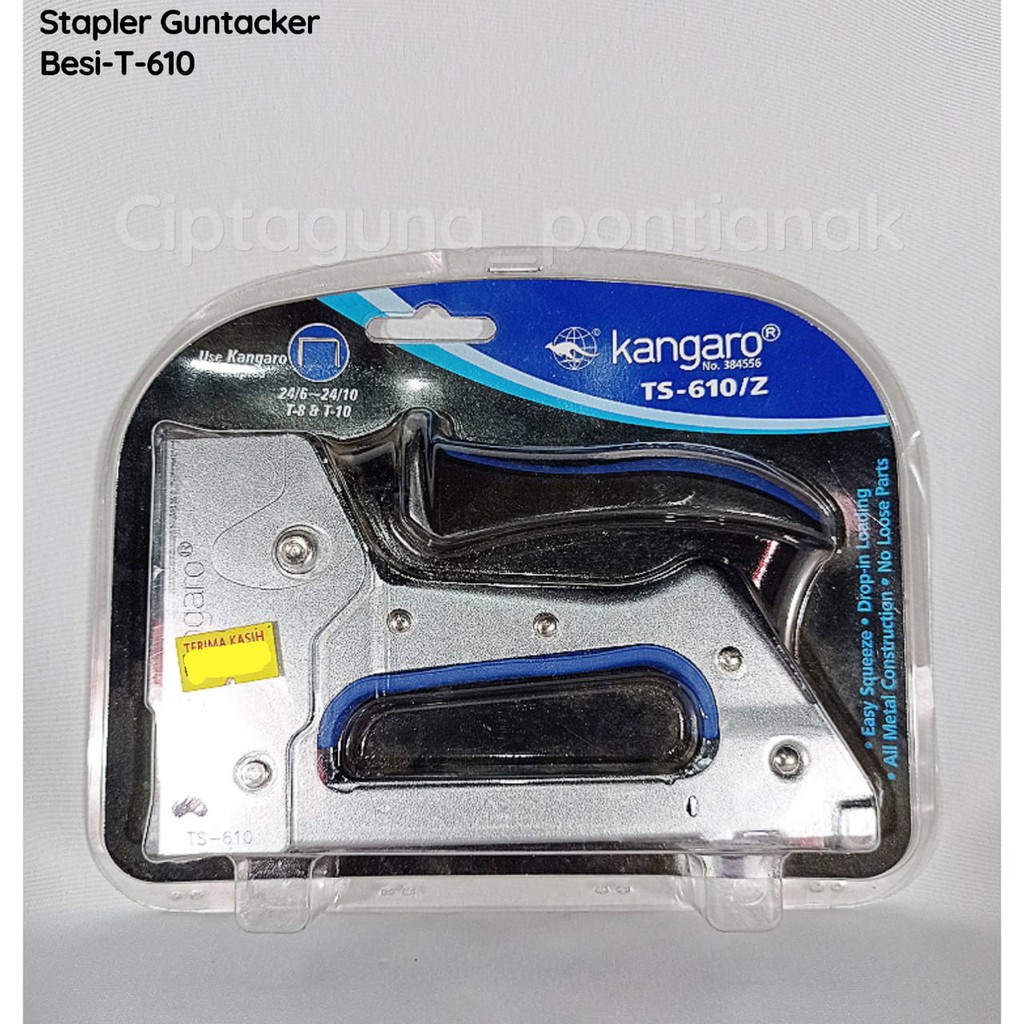 Jual TEMBAKAN STAPLES / STAPLE GUN TACKER BESI KANGARO T610 - MURAH ...