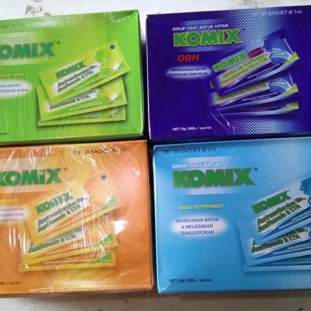 Jual Komix Rasa OBH/Mint/jahe/Jeruk Nipis 1box isi 30 sachet | Shopee ...