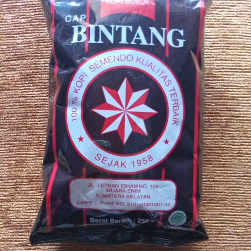 Jual Kopi Bubuk Cap Bintang Asli Semendo Berat 250 Gram Shopee Indonesia