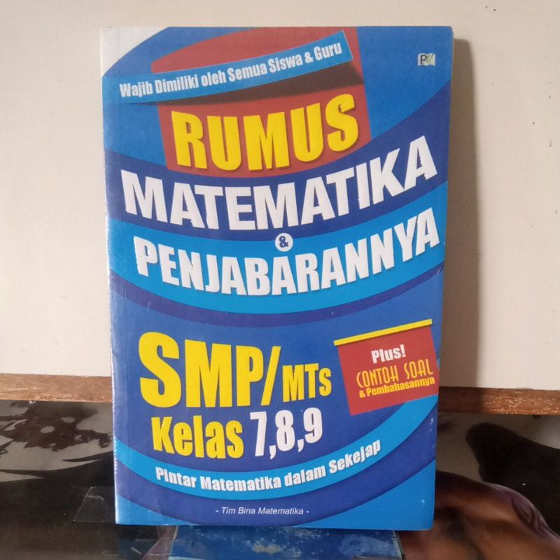 Jual Buku Bimbel - RUMUS MATEMATIKA & PENJABARANNYA SMP/MTs Kelas 7,8,9 ...