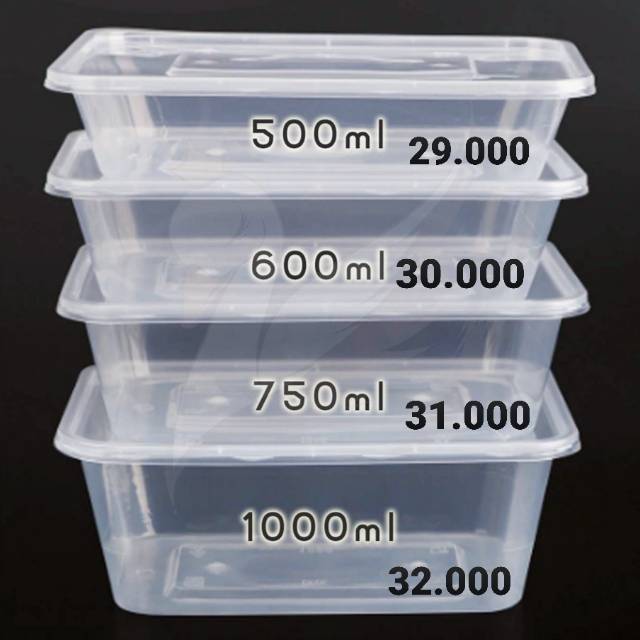 Jual Thinwall Thin Wall Kotak Murah Box Kotak Plastik Kotak Makan 500ml650ml750ml1000ml 2566