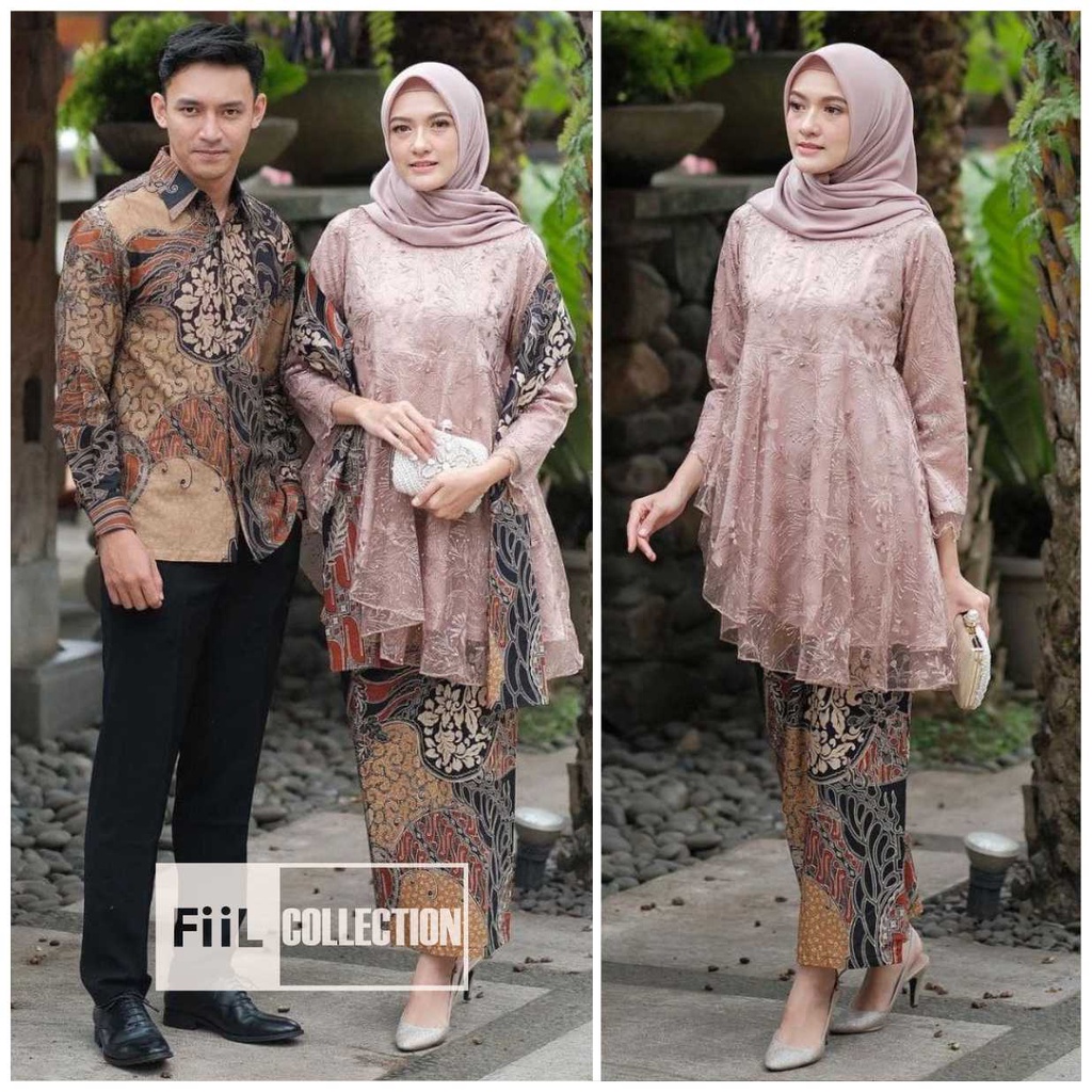 Jual Batik Couple Kebaya Modern Kebaya Brokat Tunangan Wisuda Kondangan ...