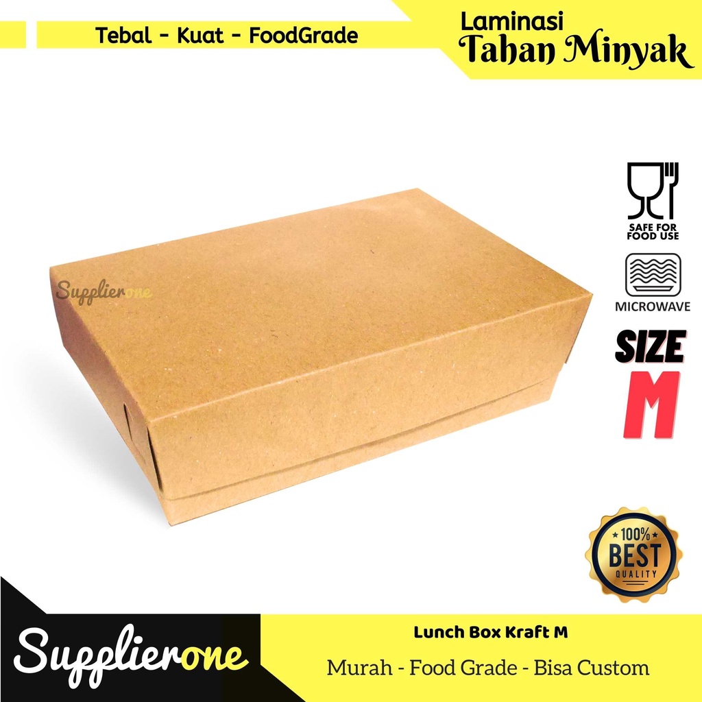 Jual Paper Lunch Box M / Lunch Box Paper / Paper lunch Box Kraft