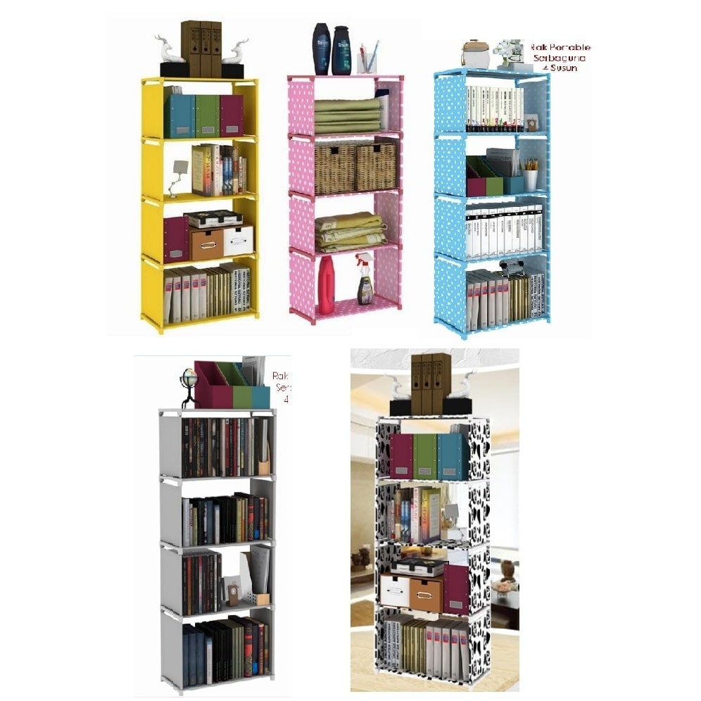 Jual Rak buku serbaguna 4 susun / bookshelf book case self cabinet ...