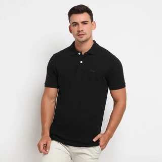 Hammer Men Basic Polo Z1PO001H1 | Kaos Kerah Pria Lengan Pendek Hitam