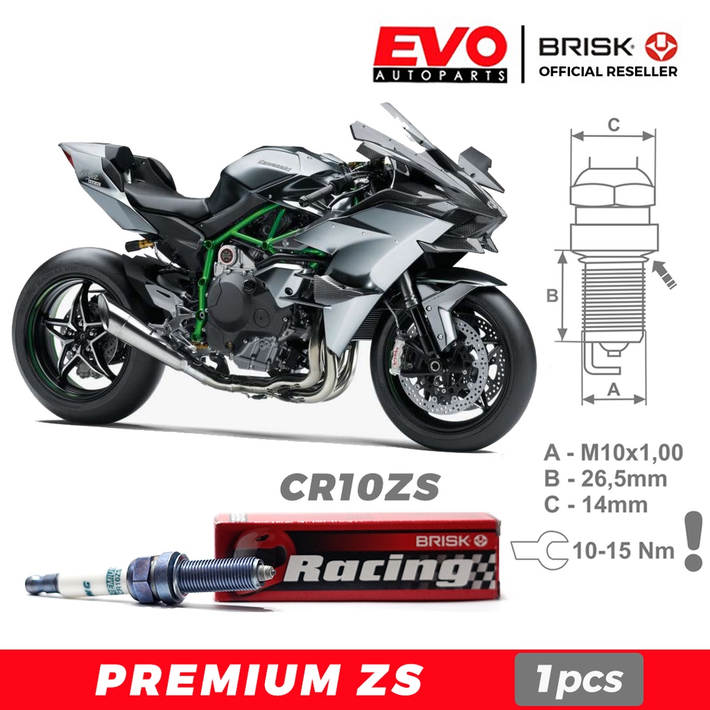 Jual Busi Brisk Premium Zs Cr Zs Untuk Motor Kawasaki Ninja H R Shopee Indonesia