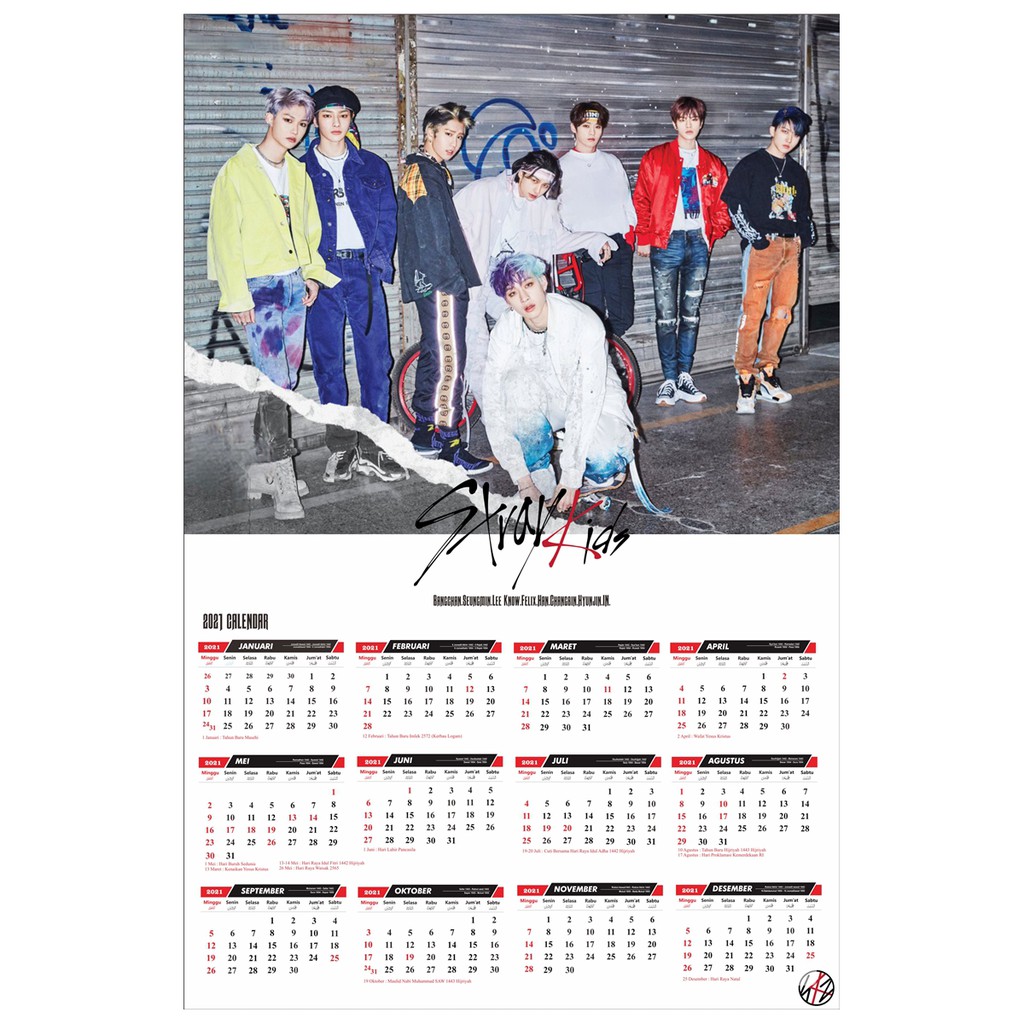 Jual Kalender Poster Kpop Stray Kids Tahun 2024 Shopee Indonesia