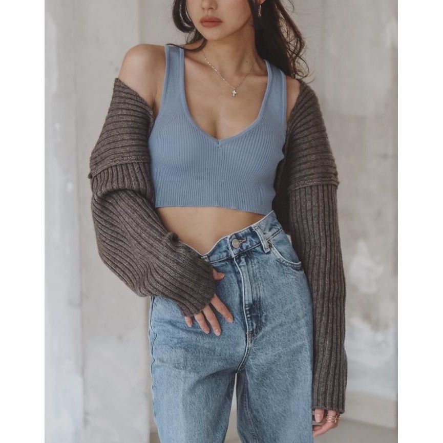 Jual Luc Crop Top - Biru | Shopee Indonesia