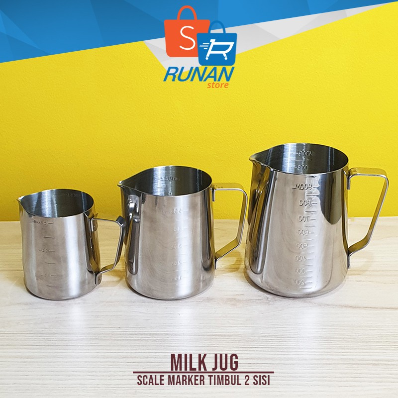 Jual Milk Jug Marker Timbul Jug Susu Latte Art Barista Jug Takar Stainless Shopee Indonesia 9896