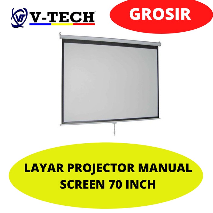 Jual Layar Projector Manual Screen 70 Inch Shopee Indonesia 3778