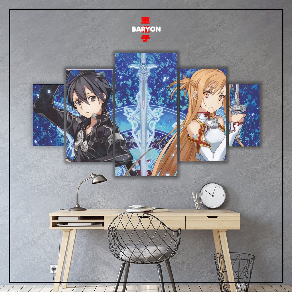 Jual BARYON Wall Decor KIRITO ASUNA SAO SWORD ART ONLINE Set