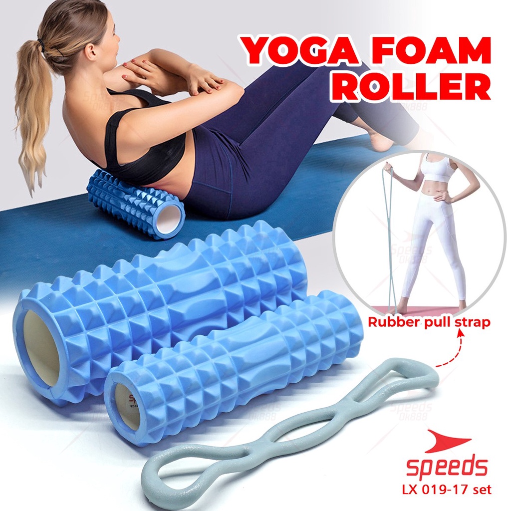 SPEEDS Yoga Roller Foam EVA Tali Stretching Yoga Pilates Olahraga Fitness  Portabel 019-17