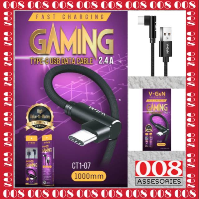 Jual Original V Gen Kabel Data Cable Gaming Type C M Fast Charging A Cocok Untuk Para Gamer