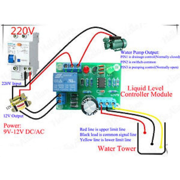 Jual Modul Sensor deteksi Level air Liquid Level Controller water level ...