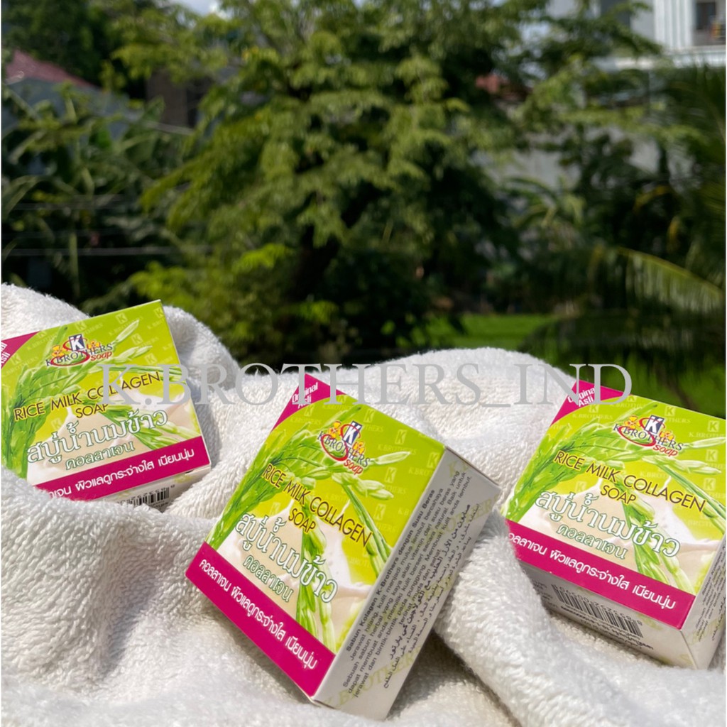 Jual Sabun Beras K Brothers rice milk COLLAGEN SOAP ( 3pc ) Shopee