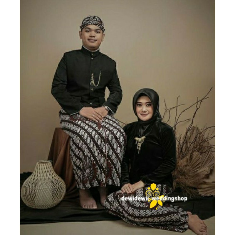 Jual Baju Couple Adat Jawa Jogja Bonus Benggol Beskap Shopee