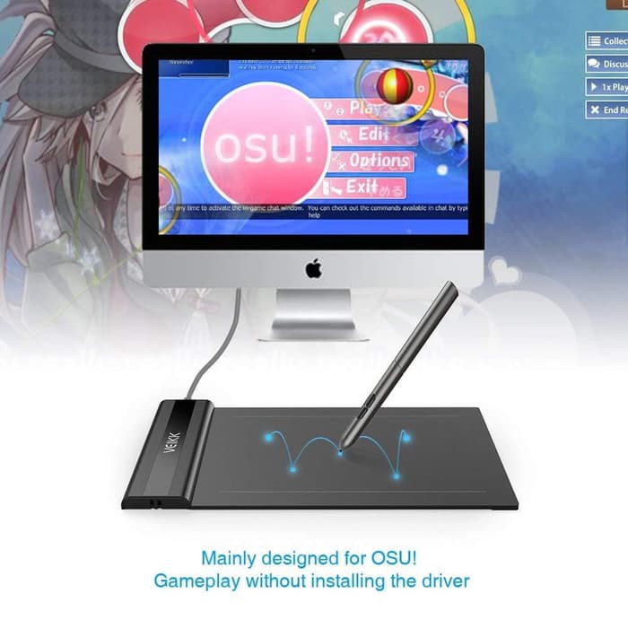 Jual VEIKK S640 Digital Drawing Graphic Pen Tablet 8192 Level Pressure OSU Shopee Indonesia