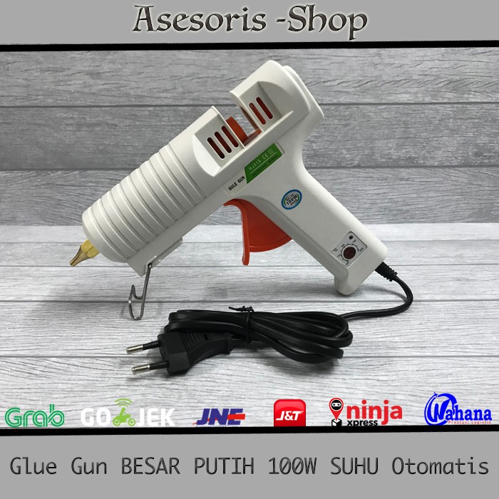 Jual Glue Gun Lem Tembak Putih W Besar Terbaik Suhu Atur Otomatis Shopee Indonesia