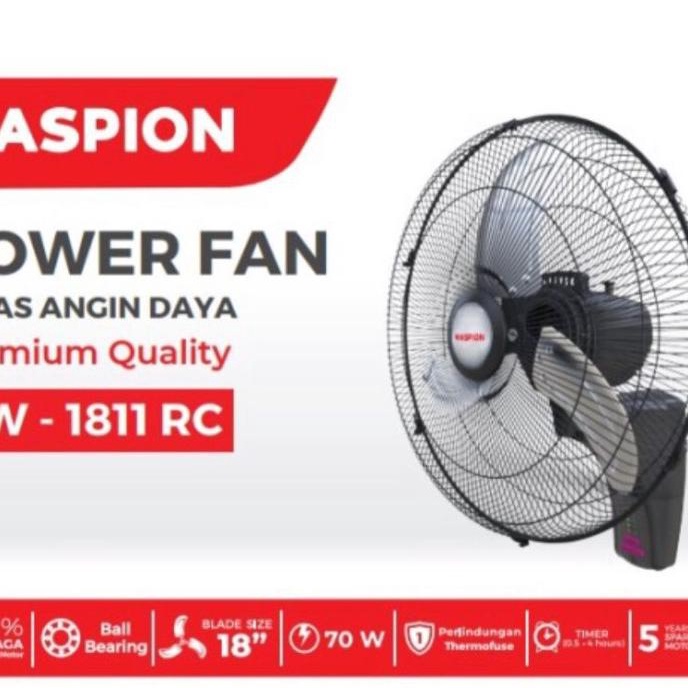 Jual Power Fan Kipas Angin Dinding Besi Maspion Inch Remote Pw Rc Yogoyogomart Shopee