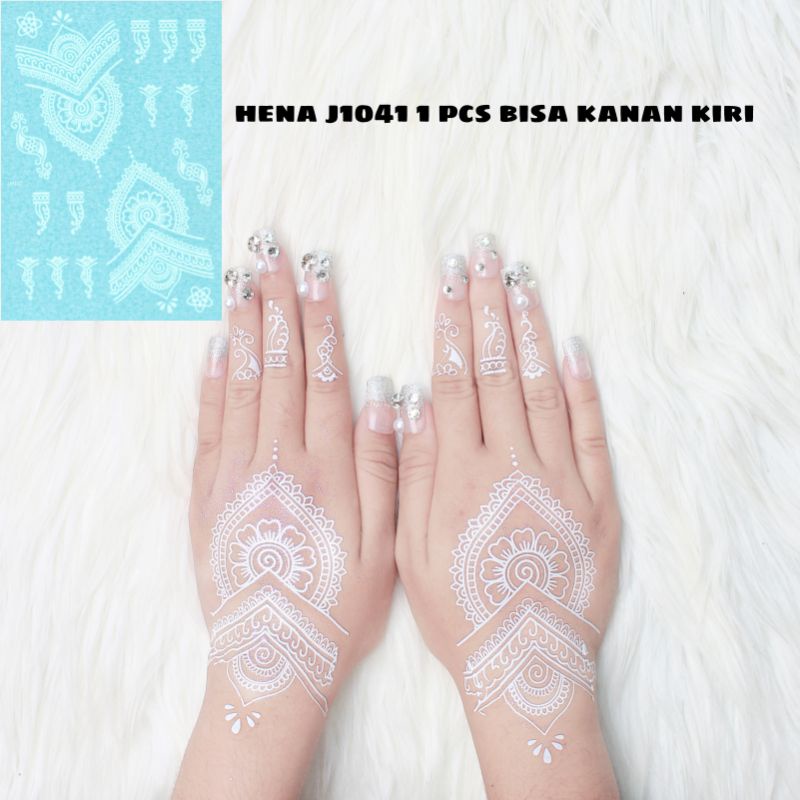 Jual HENA INSTAN PUTIH J1041 / FREE GLITER MANIK DAN SAMPLE | Shopee ...