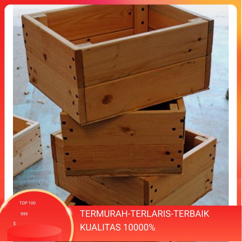 Jual WOOD CRATE KAYU PALLETE JATI BELANDA KOTAK SERBAGUNA KOTAK