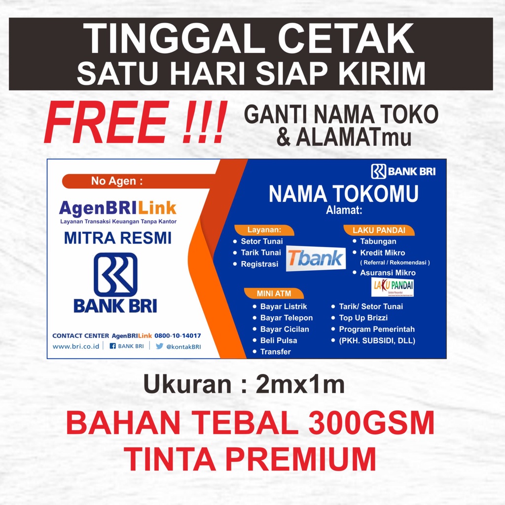 Jual Banner Bri Banner Brilink Spanduk Bri Spanduk Bank Shopee Indonesia