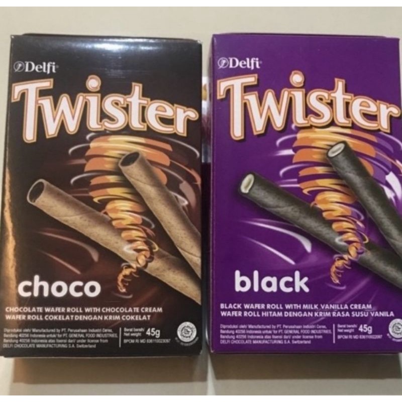 Jual Twister Box Delfi Wafer Roll Cokelat Coklat G Shopee Indonesia