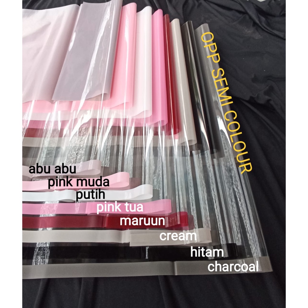 Jual kertas cellophane semi collour#opp semi collour#kertas bahan ...