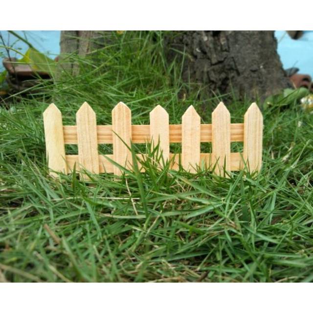 Jual Pagar Taman Miniatur Kayu Pinus Vintage Natural Pine Wood