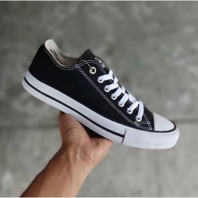 converse all star hitam sepatu sneakers sekolah kerja santai