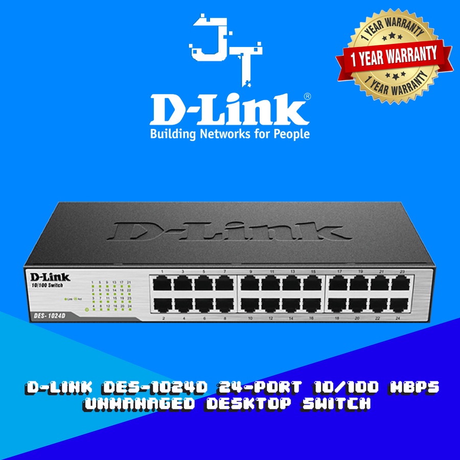 Jual D-Link DES-1024D 24-Port 10/100Mbps Unmanaged Desktop Rackmount ...