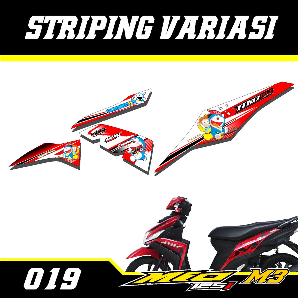 Jual Sticker Striping mio m3 Doraemon - decal Stiker setriping Variasi ...