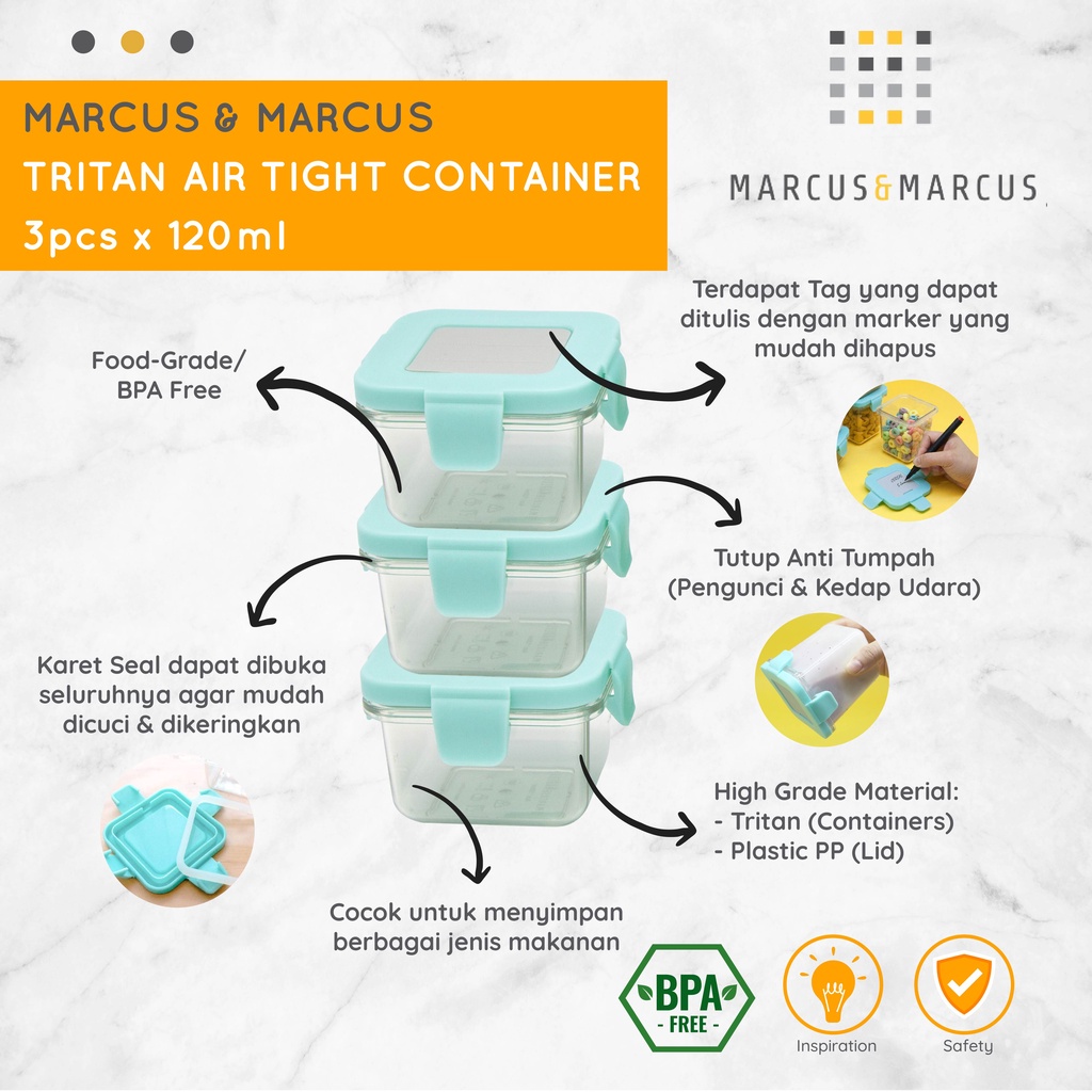 Jual Marcus & Marcus Tritan Air Tight Container - Wadah Penyimpanan ...